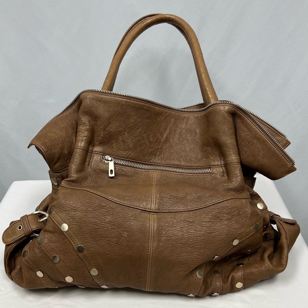 NWT Junior Drake Soft Light Brown Leather Shoulder Bag